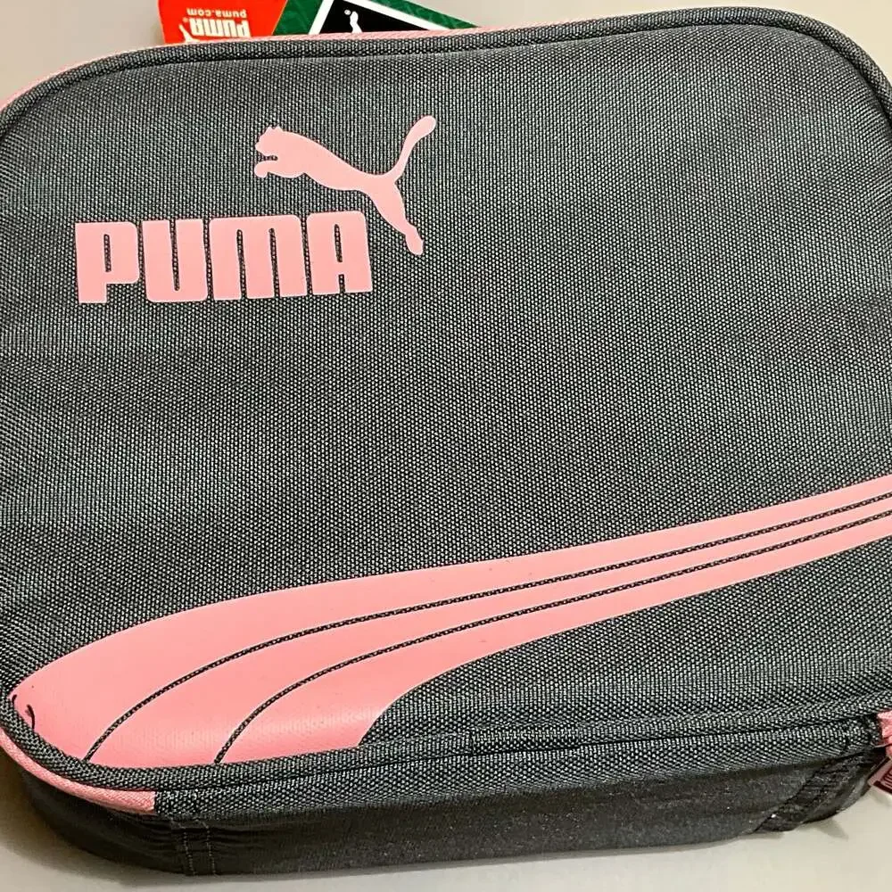 PUMA Insulated Lunch Box, Dark Gray & Pink, Brand New with Tags - Picture 3 of 9